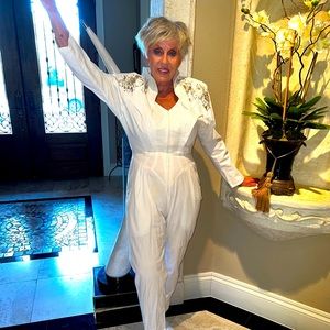 Vintage all white jump suit!